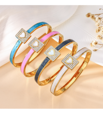 Pulseras brazaletes acero...