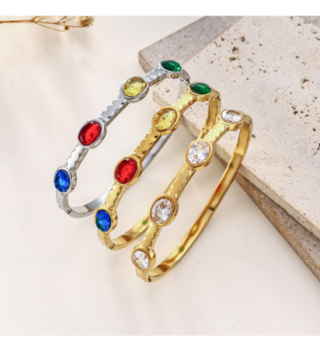 Pulseras brazaletes acero...
