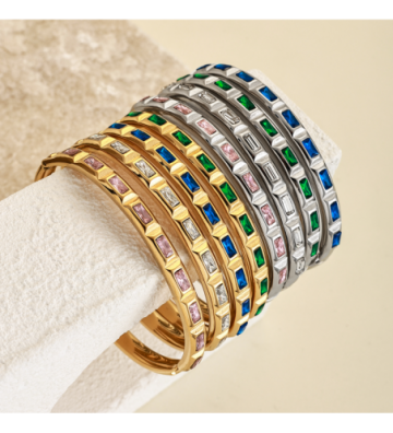 Pulseras brazaletes acero...