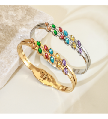 Pulseras brazaletes acero...