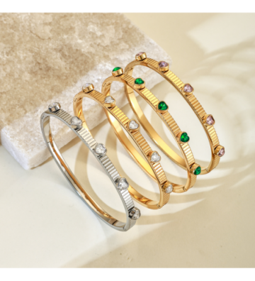 Pulseras brazaletes acero...