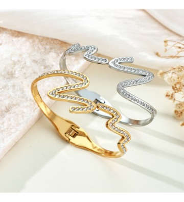 Pulseras brazaletes acero...