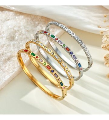 Pulseras brazaletes acero...