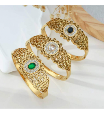 Pulseras brazaletes acero...