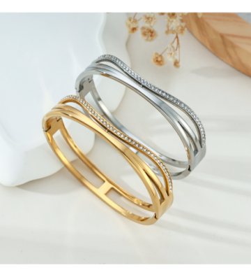Pulseras brazaletes acero...
