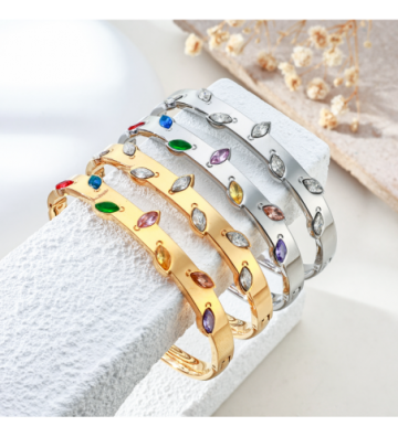 Pulseras brazaletes acero...