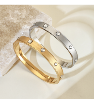 Pulseras brazaletes acero...