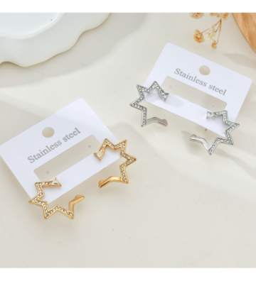 Pendientes acero Dorado...