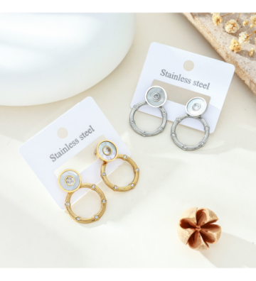Pendientes acero Dorado...