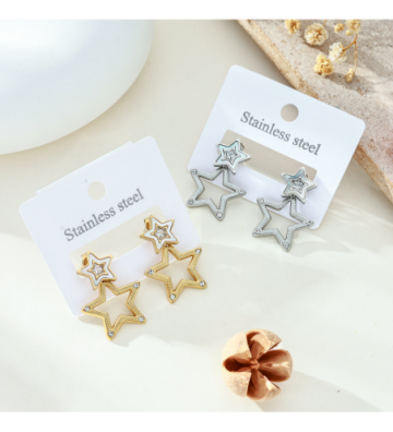 Pendientes acero Plateado...