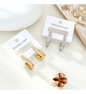 Pendientes acero Plateado...