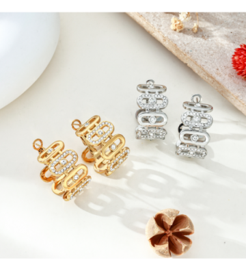 Pendientes acero Dorado...