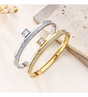 Pulseras brazaletes acero...