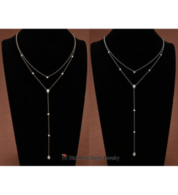 Collares acero Plateado...
