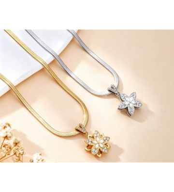 Collares acero Plateado...