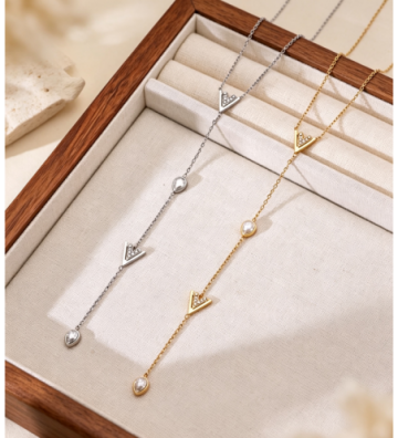 Collares acero Plateado...