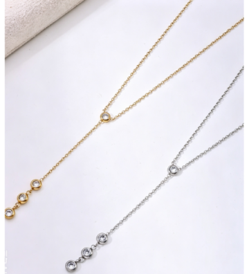 Collares acero Plateado...