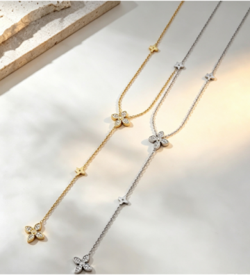 Collares acero Plateado...