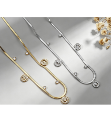 Collares acero Dorado...