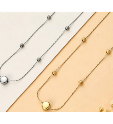Collares acero Plateado...