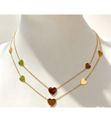 Collares acero Dorado...