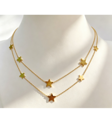 Collares acero Dorado...