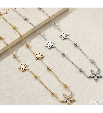 Collares acero Dorado...