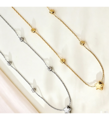 Collares acero Dorado...