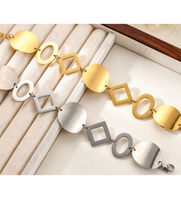 Pulseras brazaletes acero...