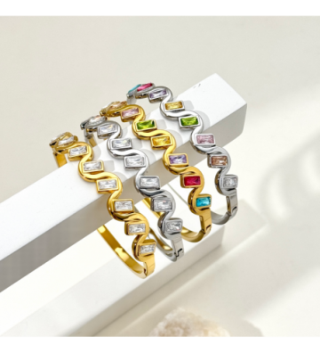 Pulseras brazaletes acero...