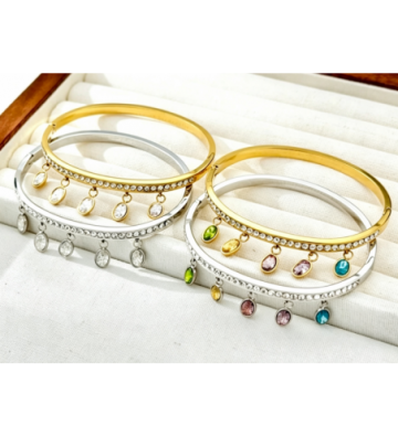 Pulseras brazaletes acero...