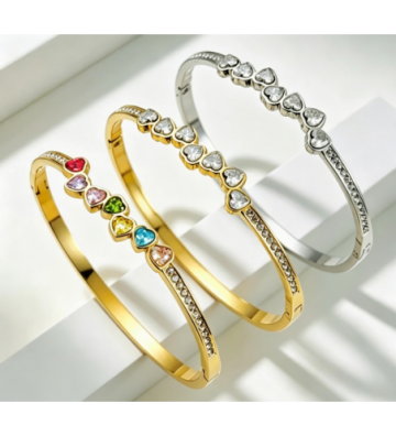 Pulseras brazaletes acero...