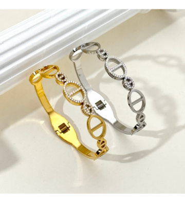 Pulseras brazaletes acero...