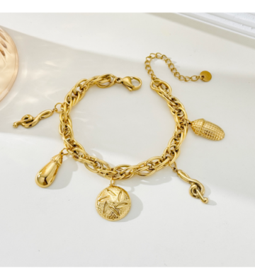 Pulseras brazaletes acero...