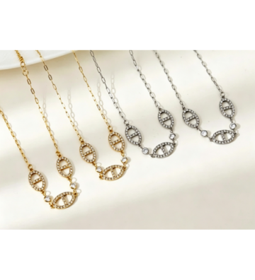 Collares acero Dorado...