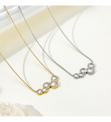 Collares acero Plateado...