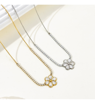 Collares acero Plateado...