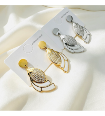 Pendientes acero Dorado...