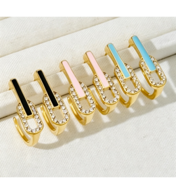 Pendientes acero Dorado y...