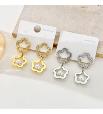 Pendientes acero Plateado...