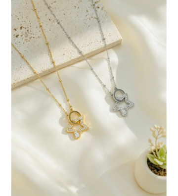 Collares acero Plateado...