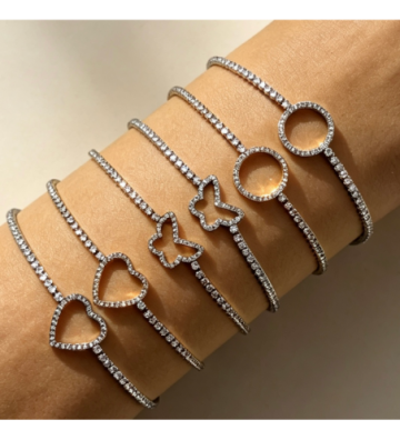 Pulseras brazaletes acero...