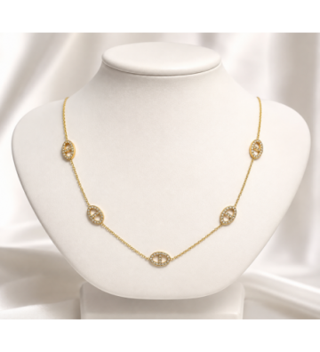 Collares acero Dorado...