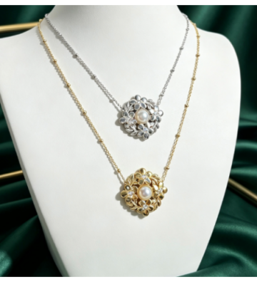 Collares acero Dorado...