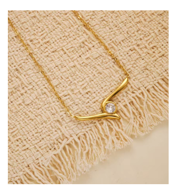 Collares acero Dorado...