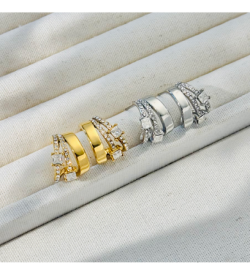 Pendientes acero Dorado...