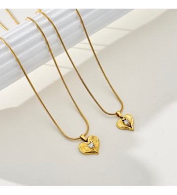 Collares acero Dorado...