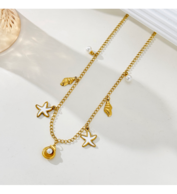 Collares acero Dorado...
