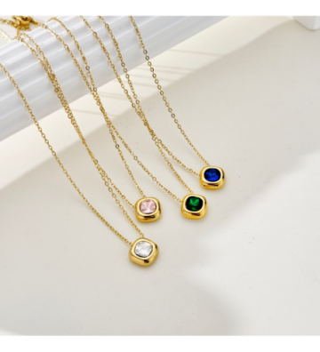 Collares acero Dorado y...