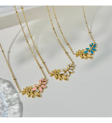 Collares acero Dorado...